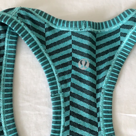 Lululemon Athletica Tops , Chevron Teal Swiftly Tech Racerback - Picture 4 of 5